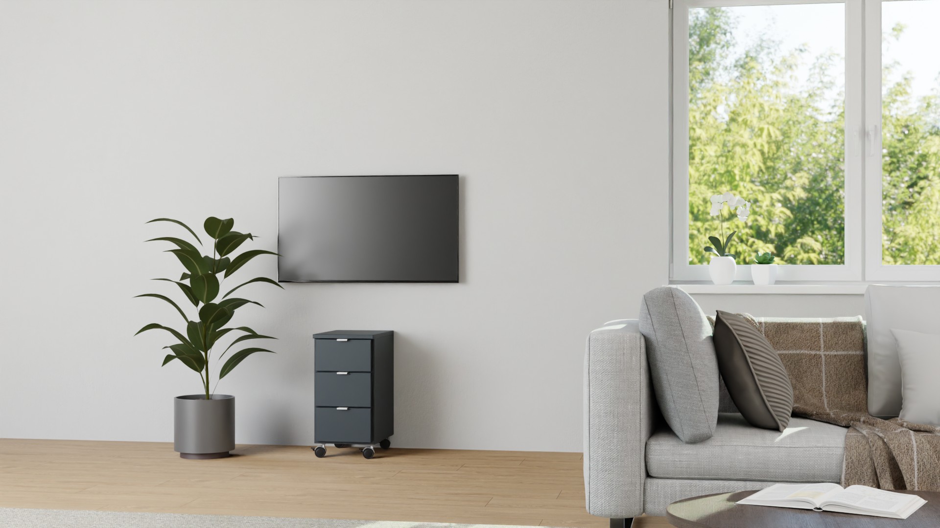 Rollcontainer nach Maß MDF Lackiert