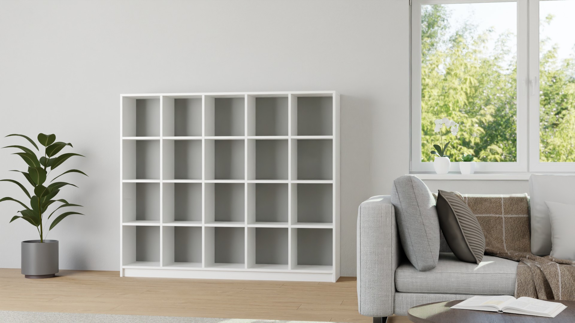 Schlichtes Schallplattenregal nach Maß MDF Beschichtet