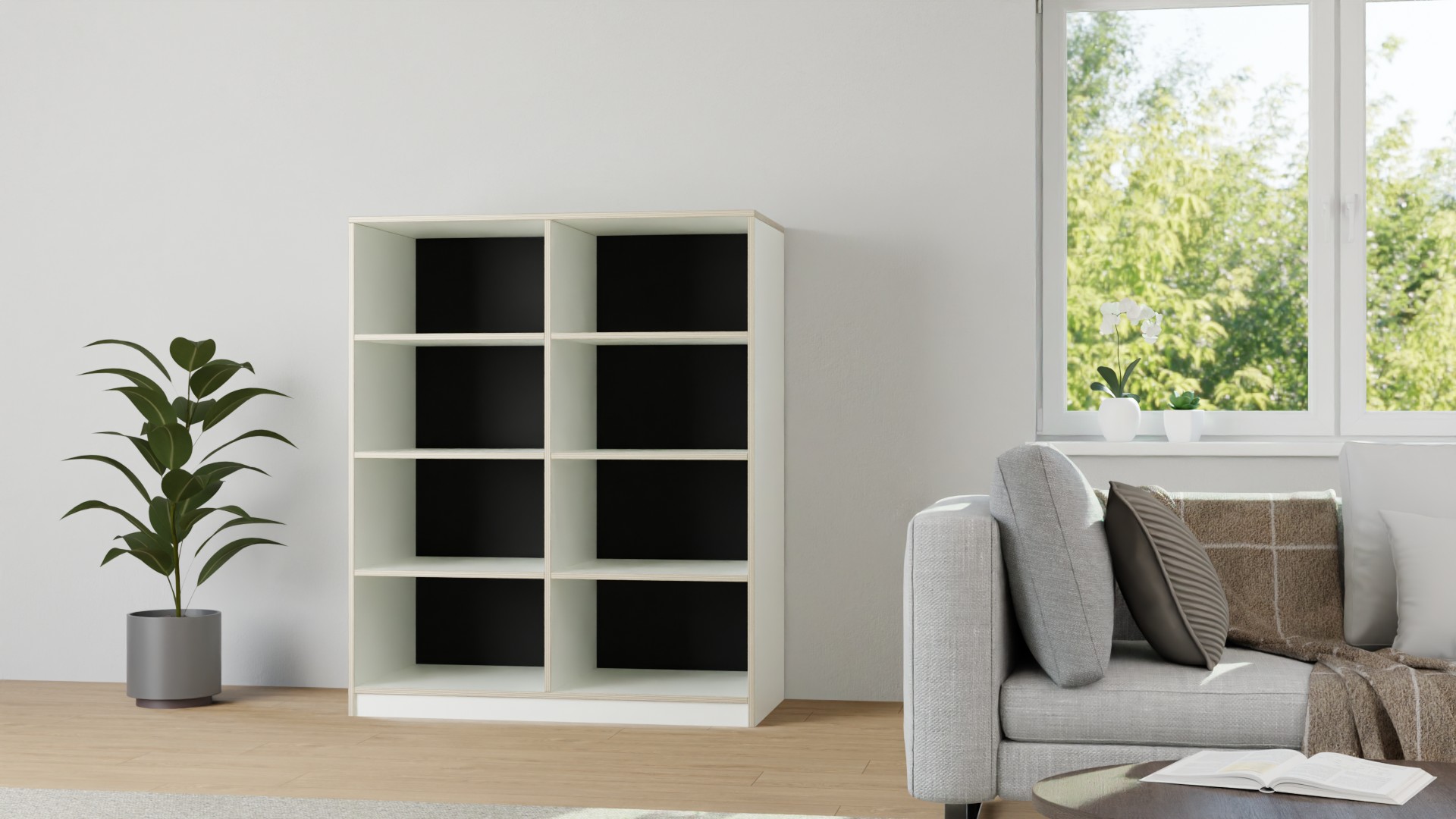 Offener Ordnerschrank nach Maß Premium Dekore