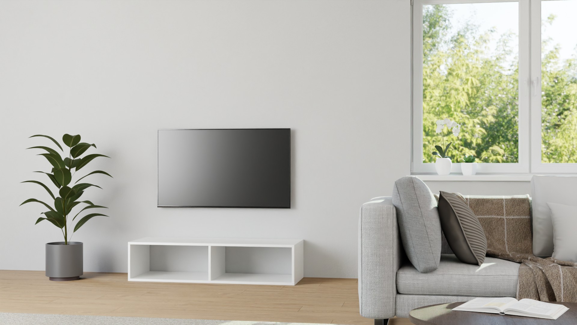 Niedriges Hifi-Rack MDF Beschichtet