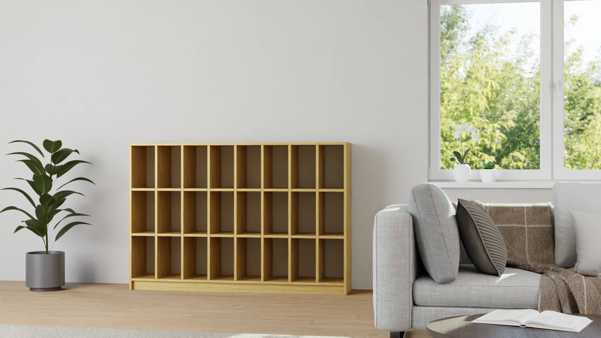 Schallplattenregal nach Maß Eiche