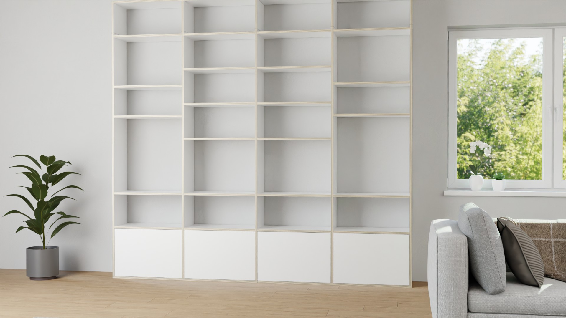 Hohes Pickawood Bücherregal Multiplex