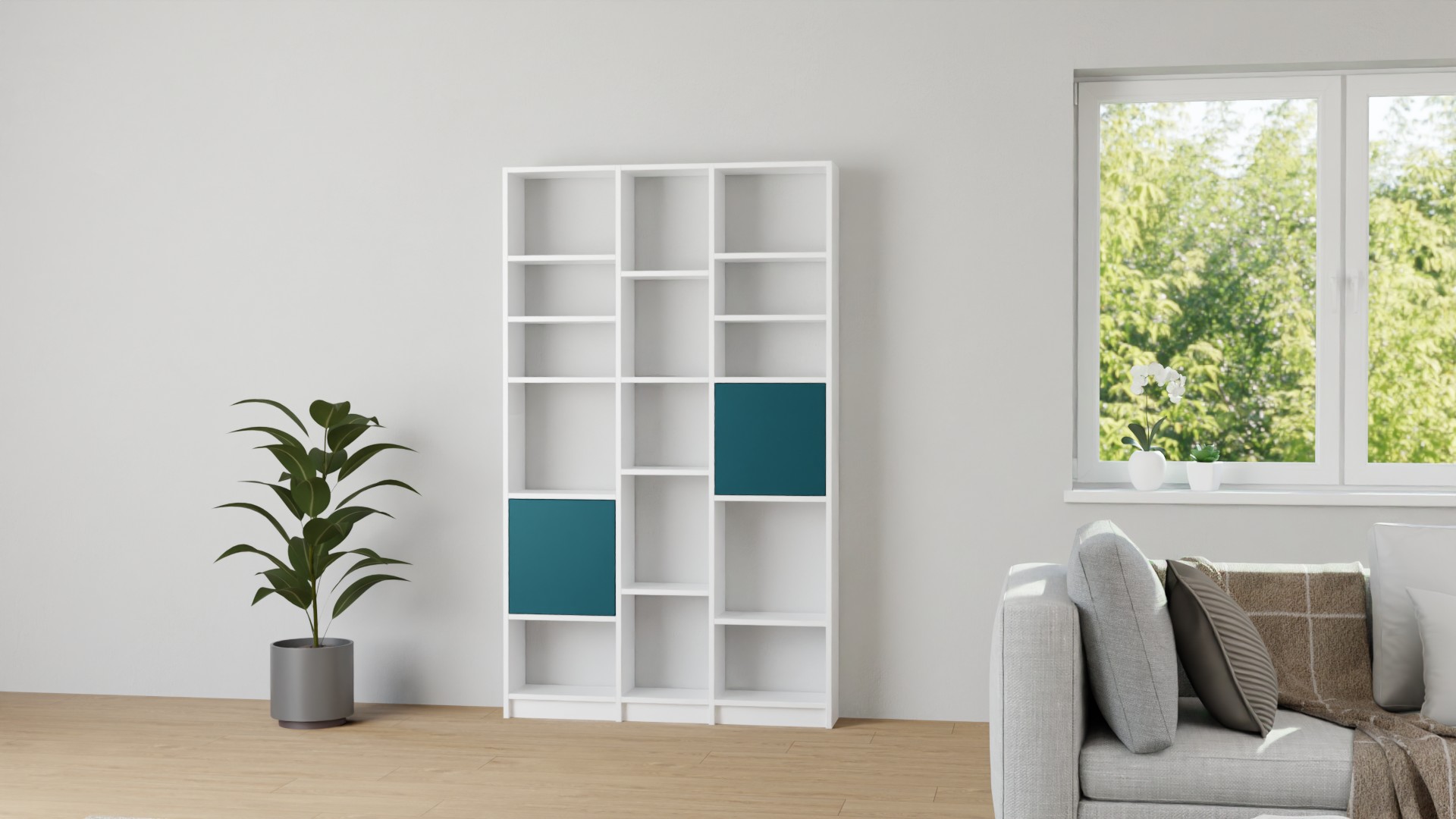 Stylishes Bücherregal MDF Lackiert