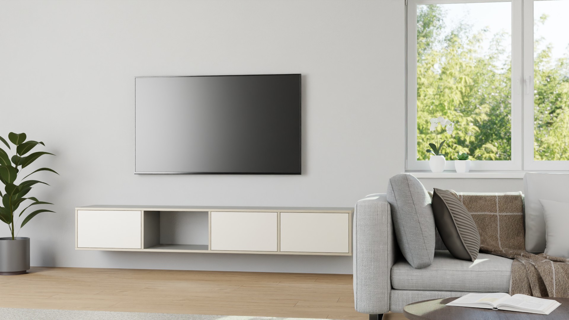 Breites Hängesideboard nach Maß Premium Dekore