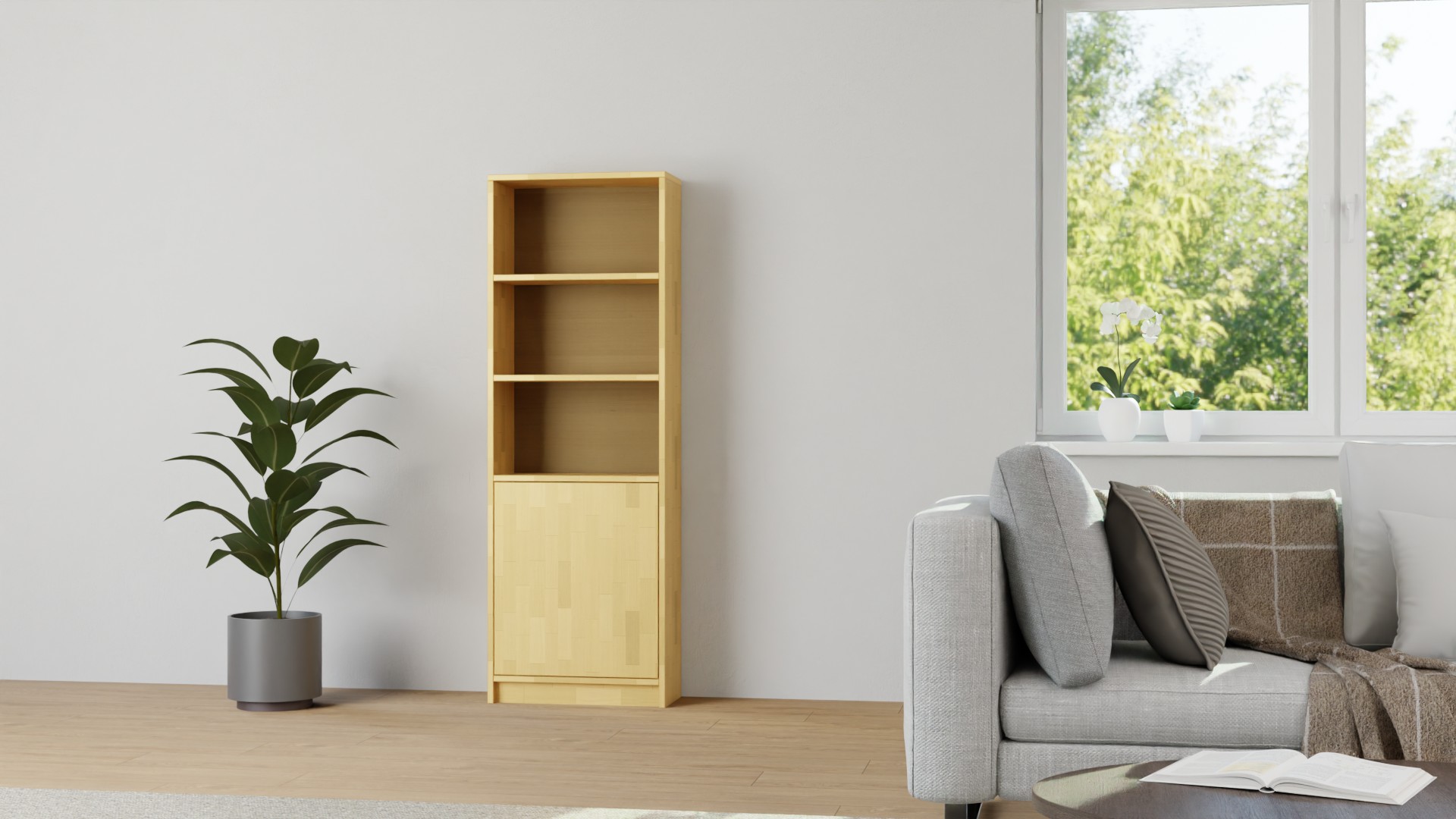 Schmales Regal Buche