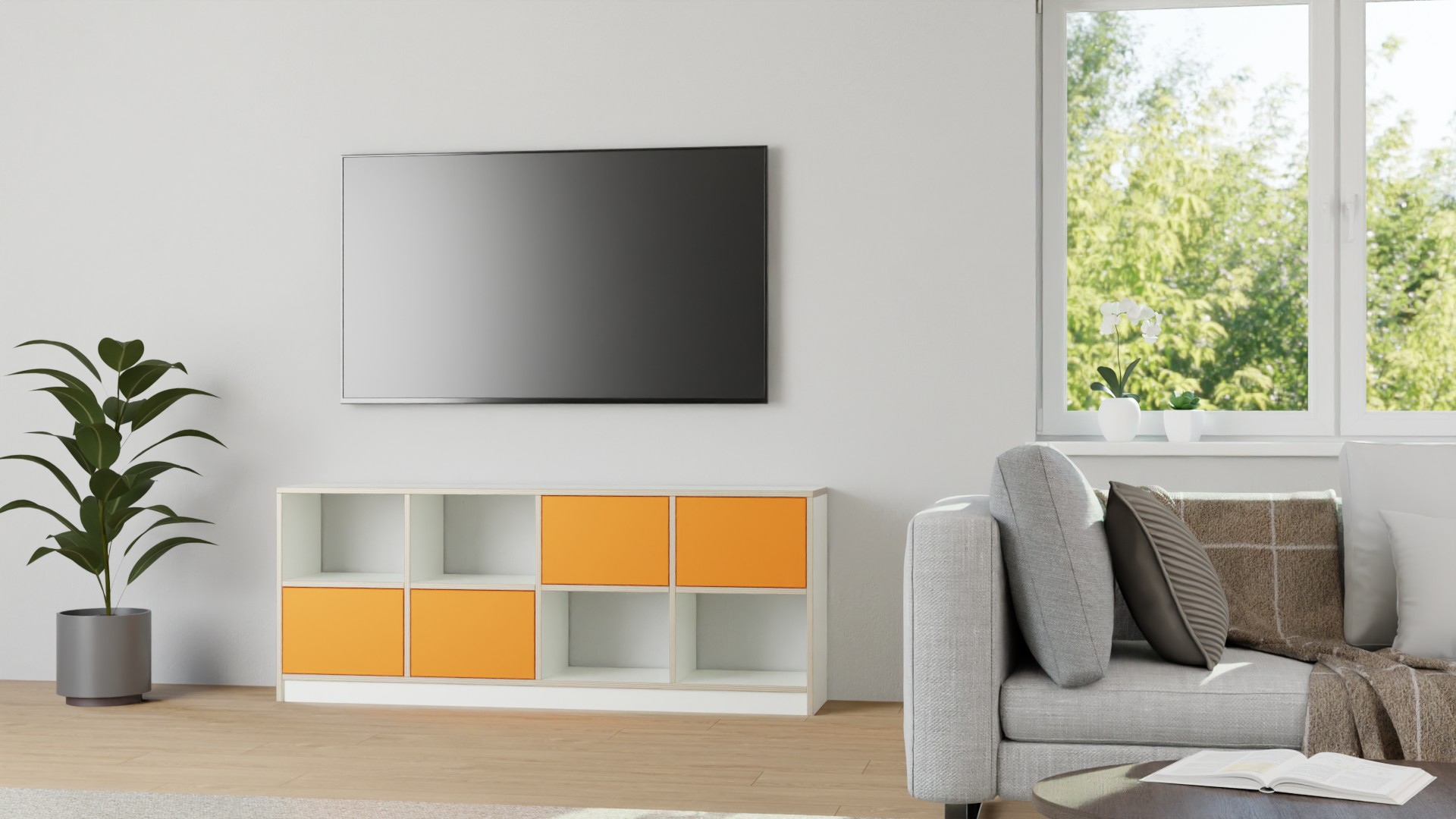 Langes Sideboard nach Maß – gratis Magazin Premium Dekore