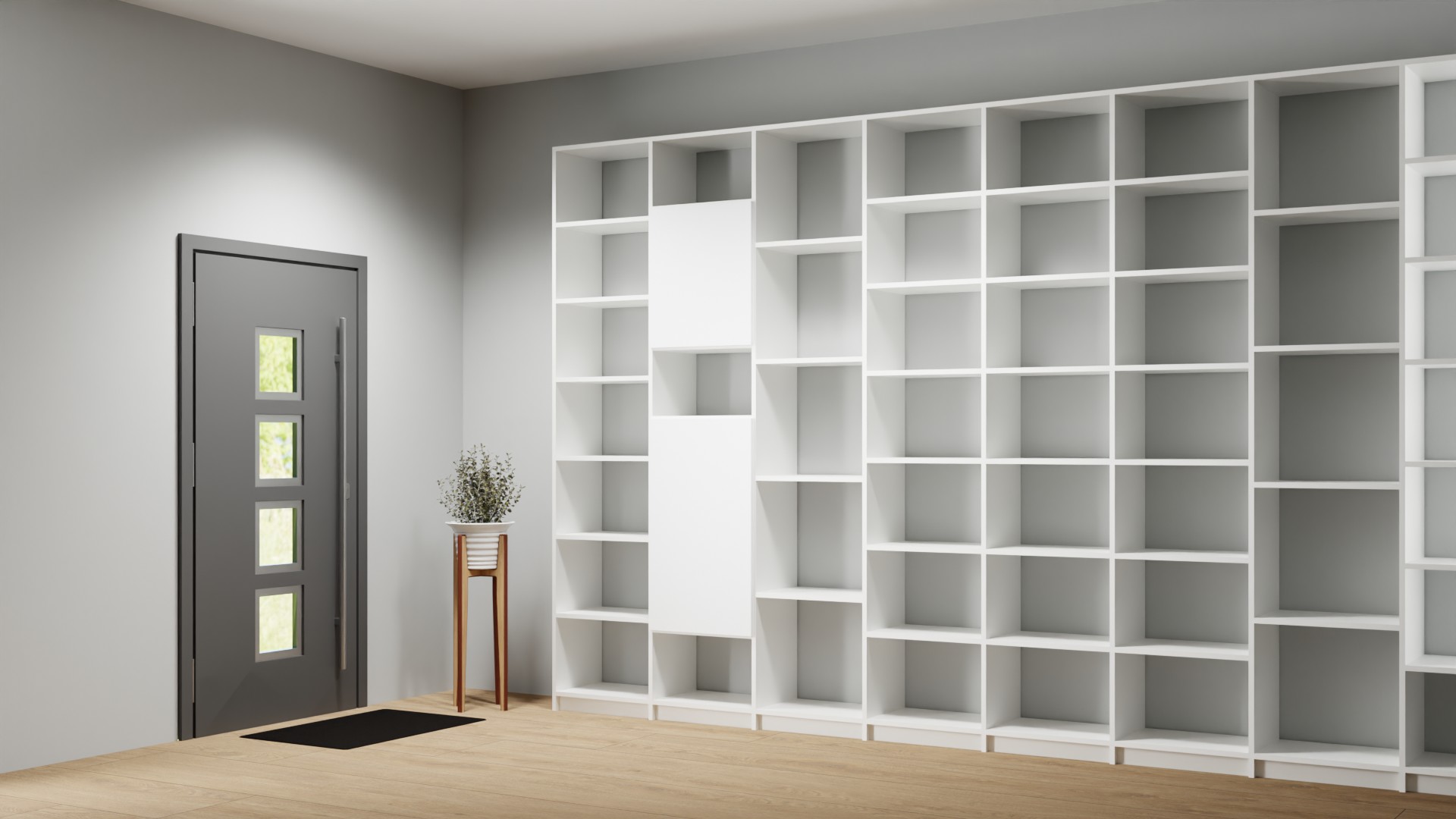 Großes weißes Regal nach Maß MDF Beschichtet