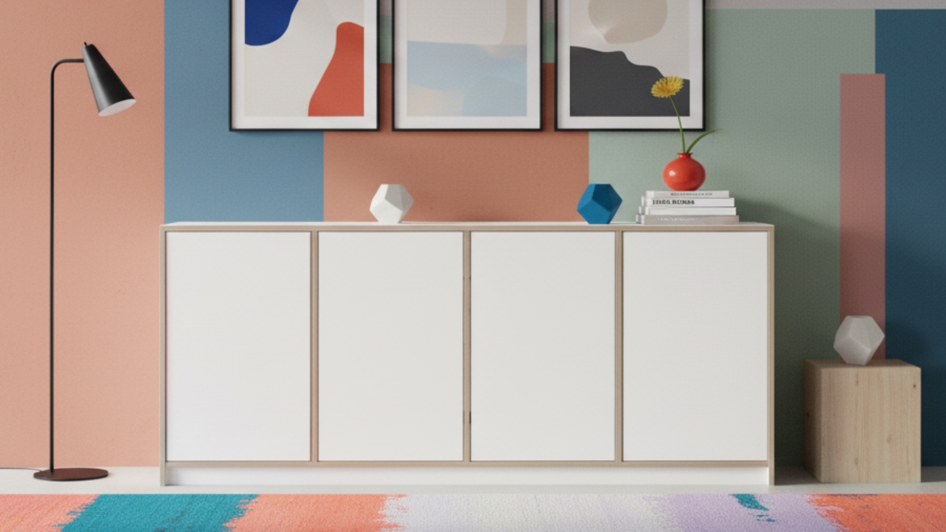 Breites Pickawood Sideboard aus Multiplex Multiplex