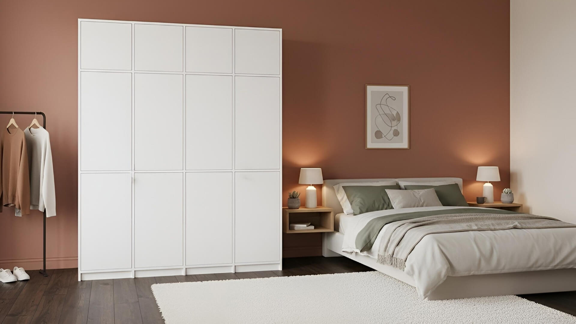 Geschlossenes Regal nach Maß - Schrank mit vielen Optionen MDF Beschichtet