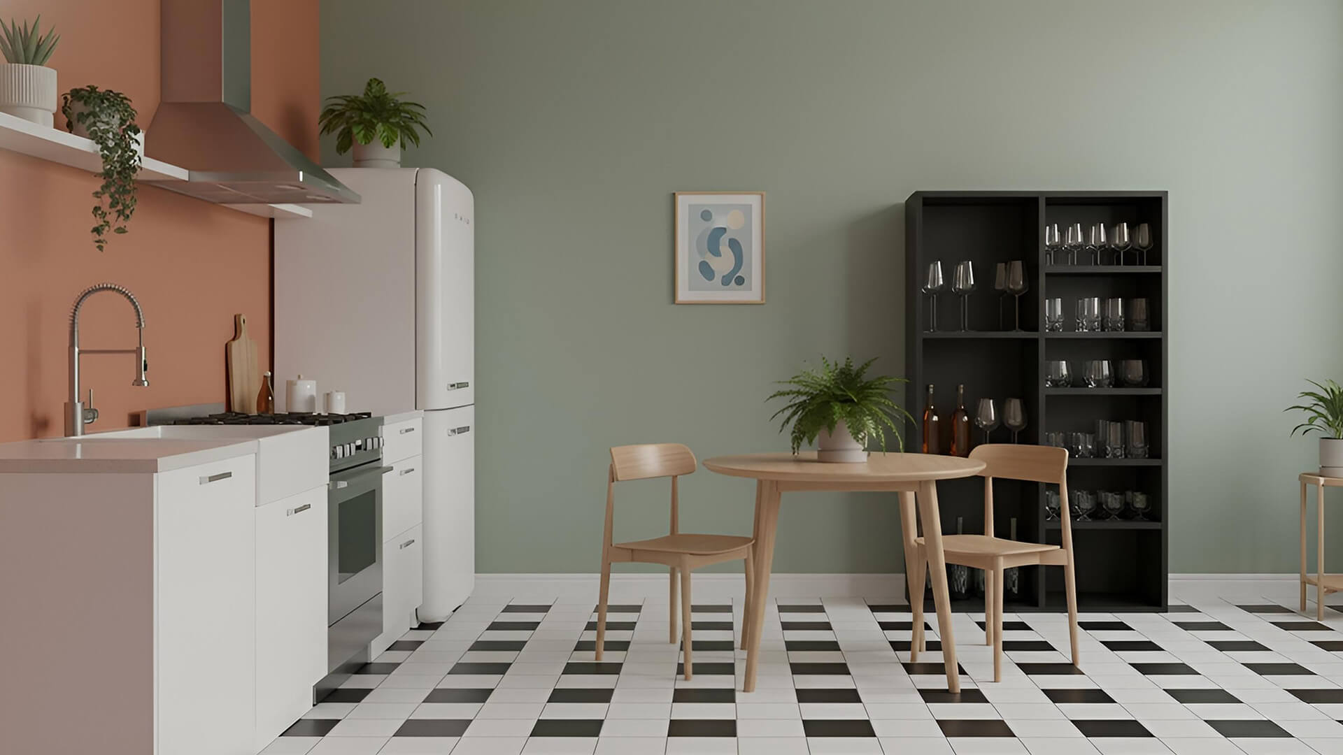 Offener Barschrank nach Maß MDF Lackiert