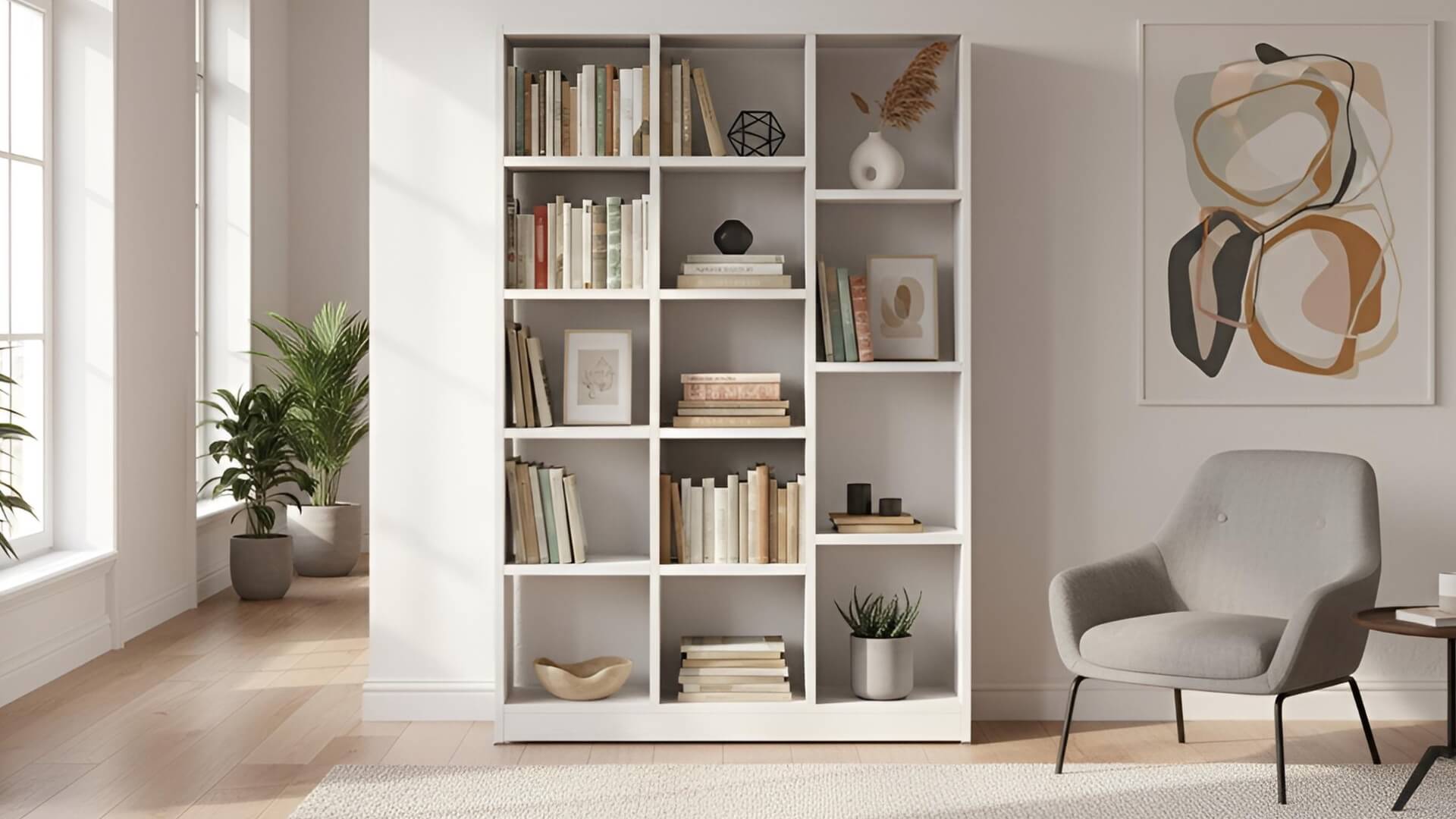 Bücherregal weiß - Weißes Regal nach Maß MDF Beschichtet