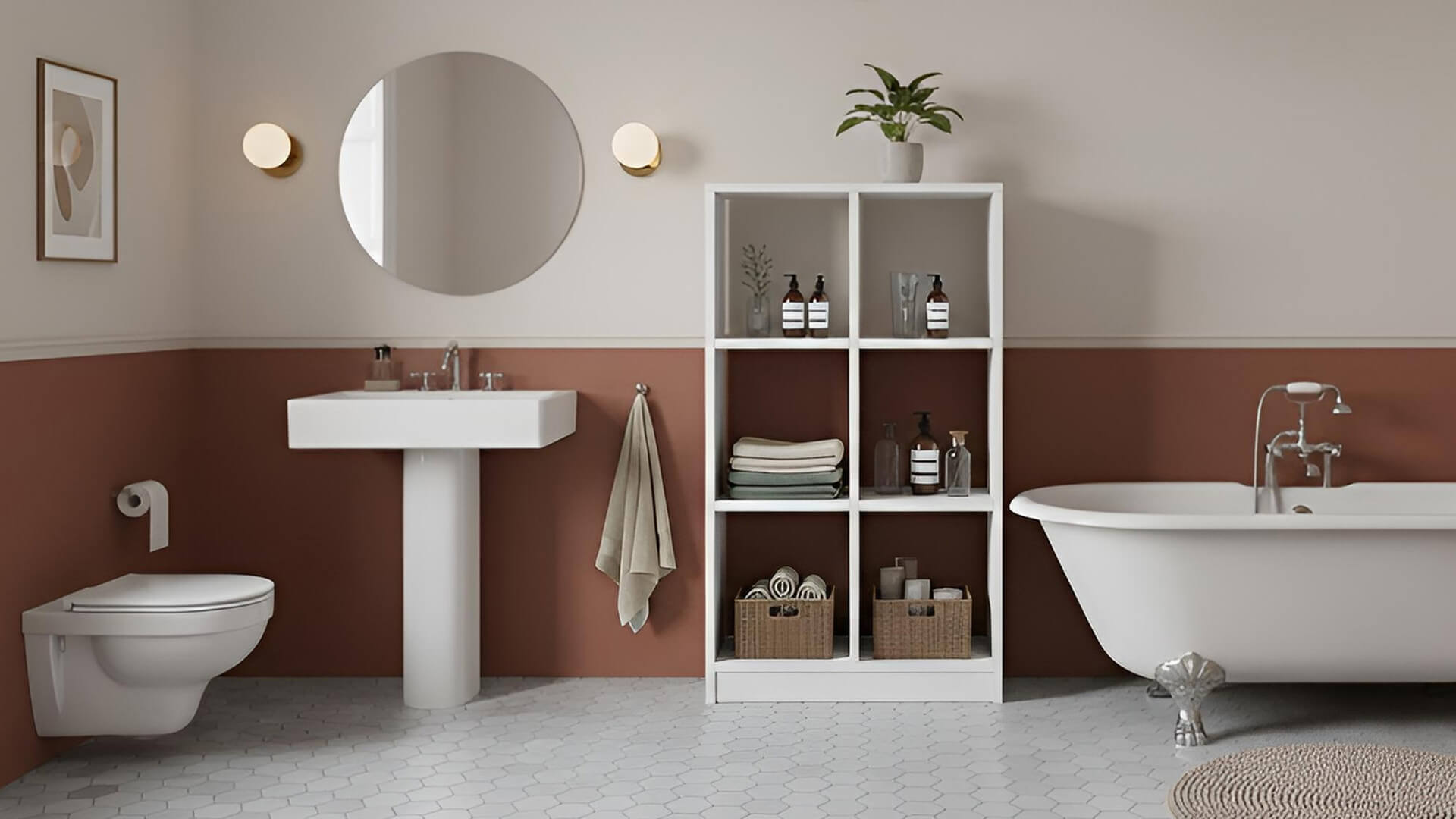 Offenes Badregal in weiß MDF Lackiert