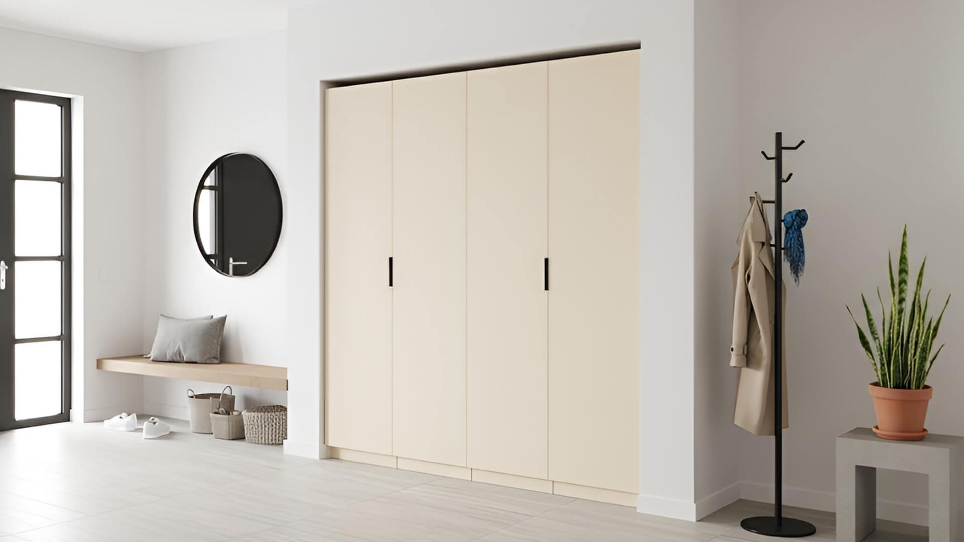 Geschlossener Einbaukleiderschrank nach Maß Premium Dekore