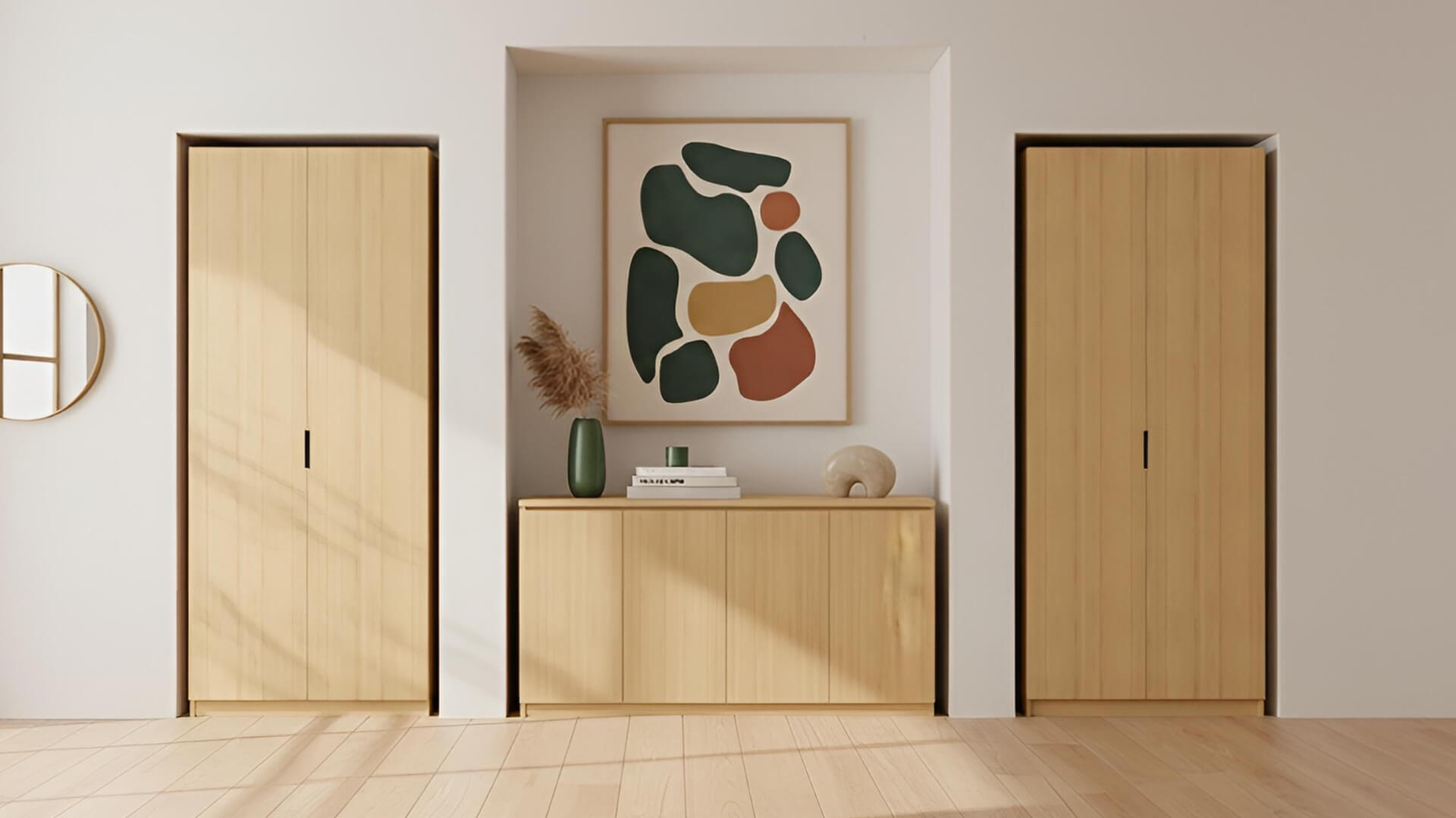 Schmaler Einbaukleiderschrank nach Maß Premium Dekore