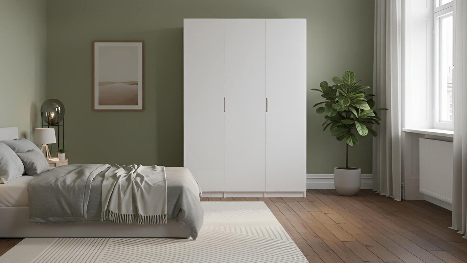 Kleiderschrank weiß Premium Dekore