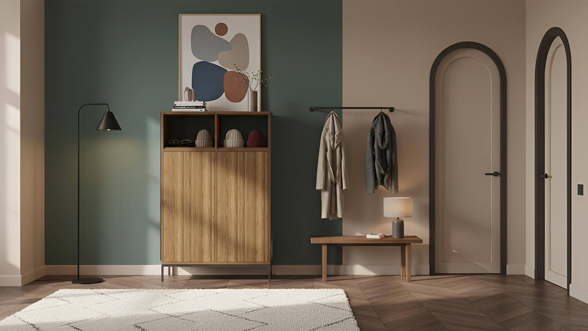 Highboard aus Nussbaum nach Maß Nussbaum (amerikanisch)