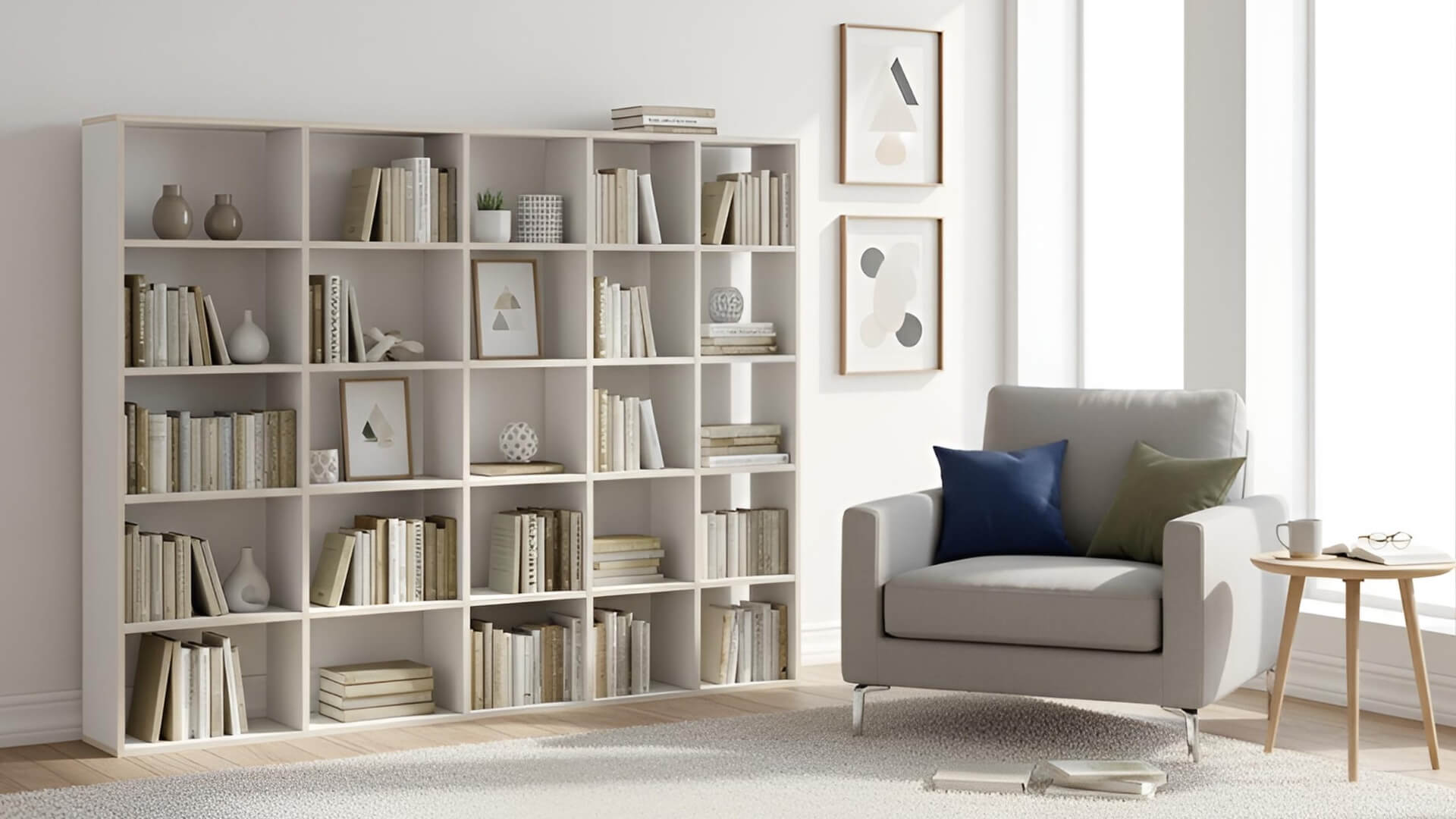 Bibliotheksregal nach Maß - Bibliothek mit vielen Optionen Premium Dekore