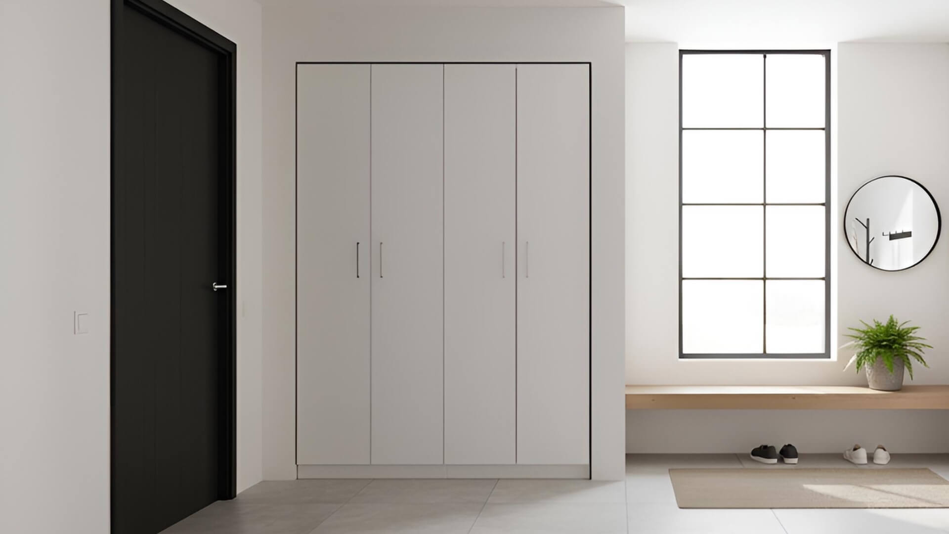 Schlichter Einbaukleiderschrank nach Maß Premium Dekore