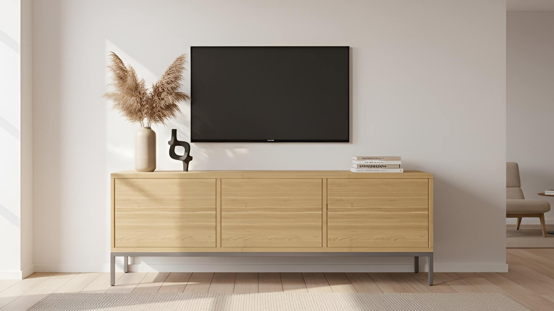 Lowboard aus Esche nach Maß Esche