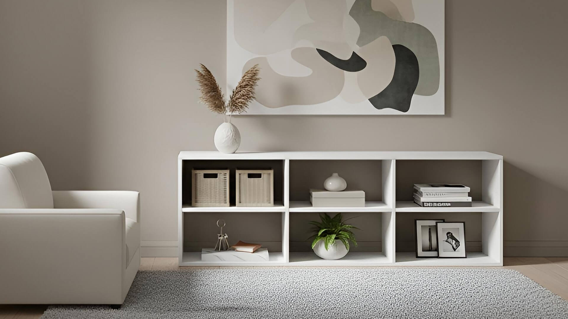 Pickawood Regalsystem nach Maß - Weiß/Grau/Schwarz/Eiche MDF Beschichtet