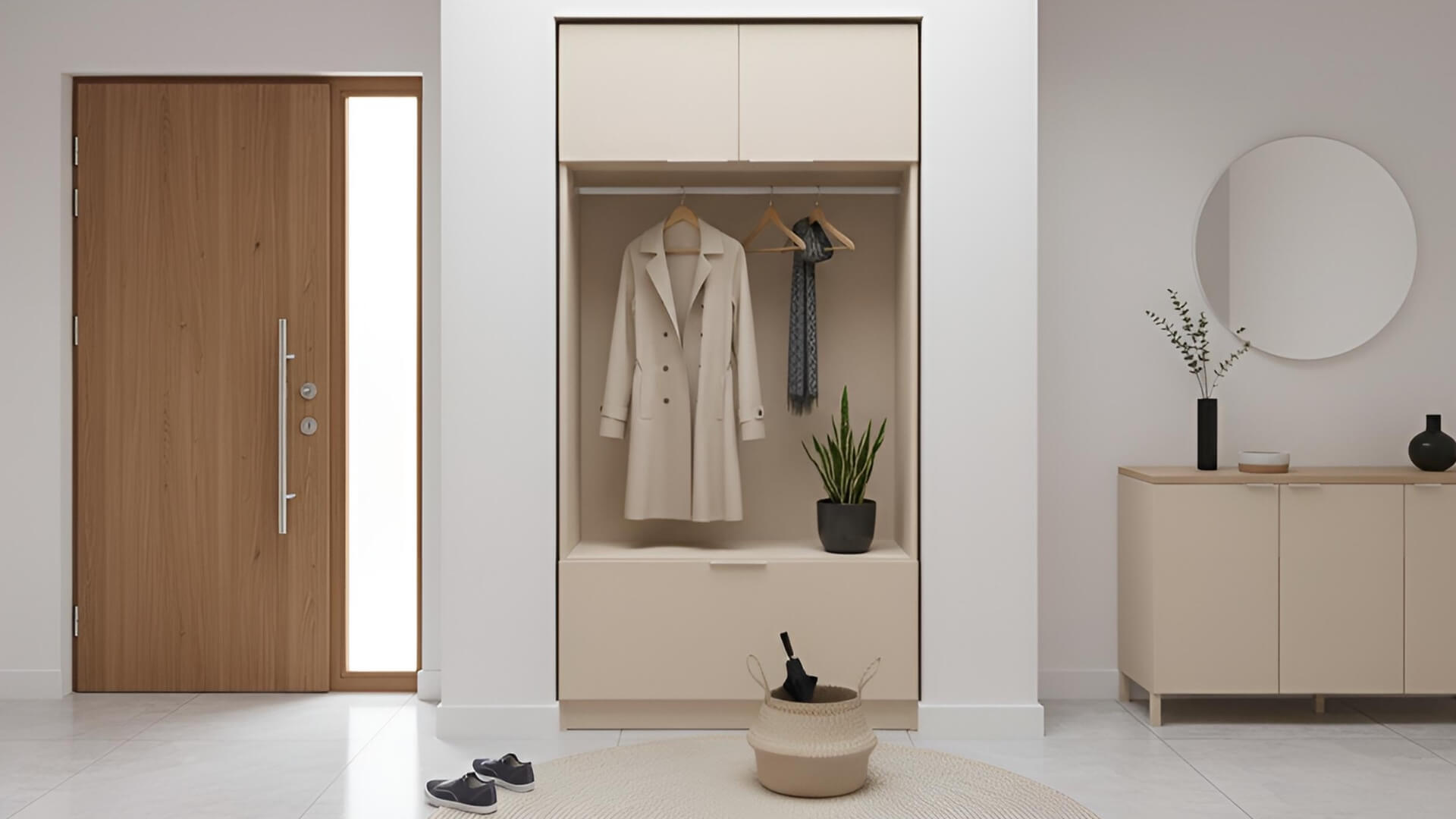 Elegante Garderobe nach Maß Premium Dekore