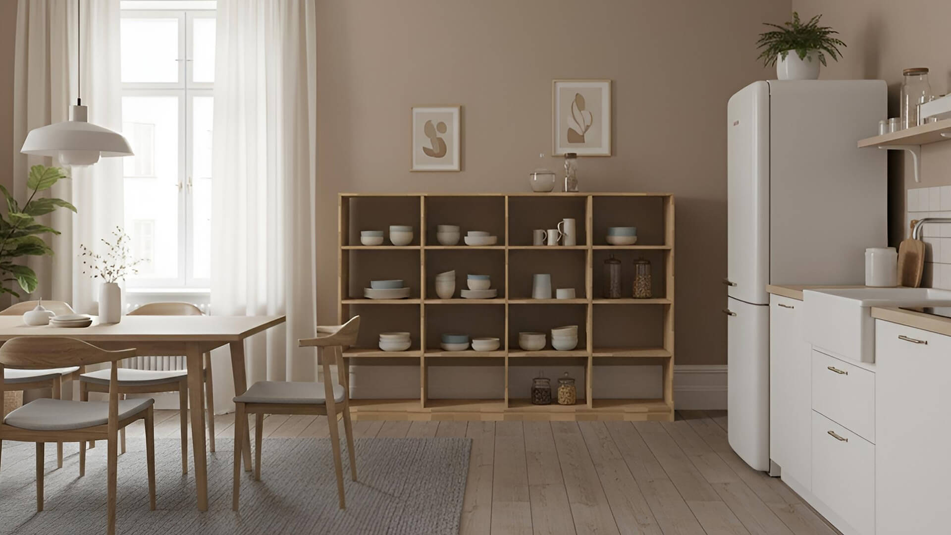 Breites Regal nach Maß Buche