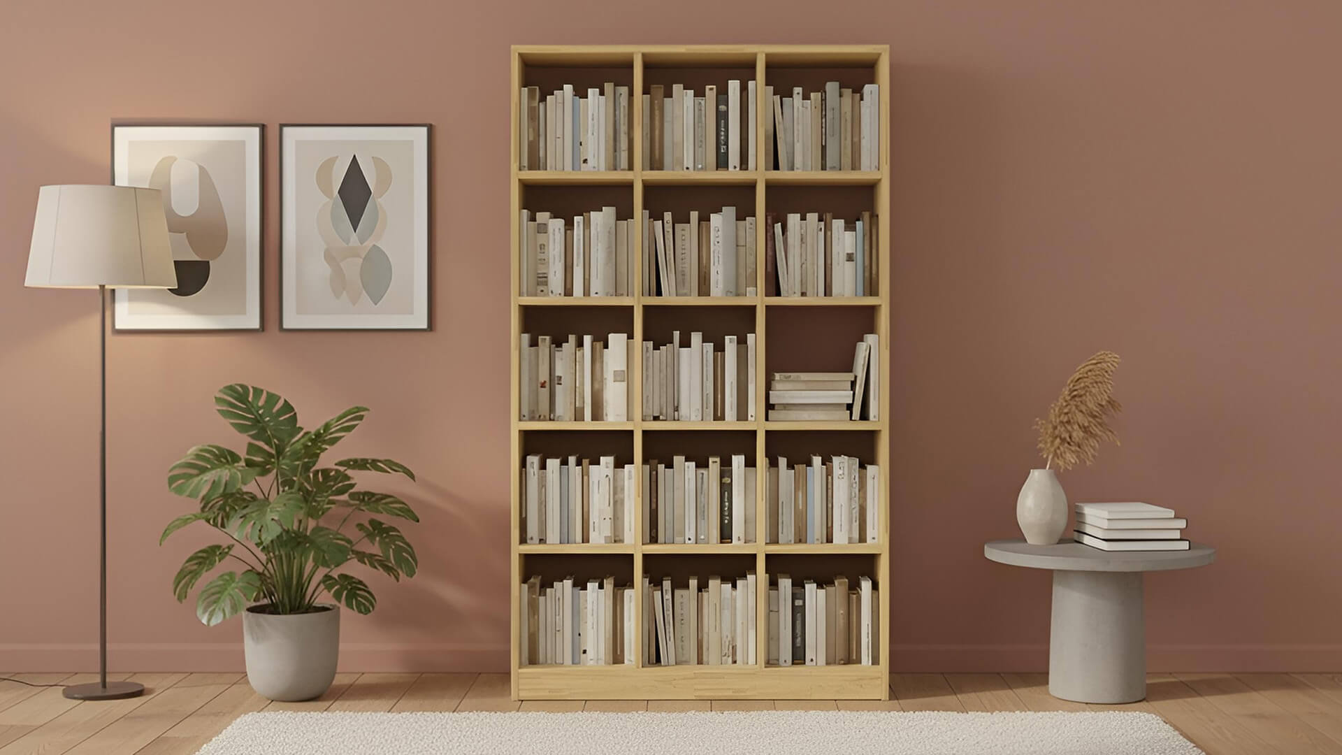 Bücherregal aus Eiche nach Maß Eiche
