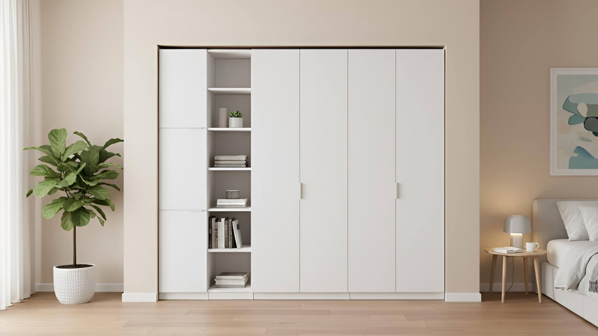 Kleiderschrank mit offenen Fächern Premium Dekore