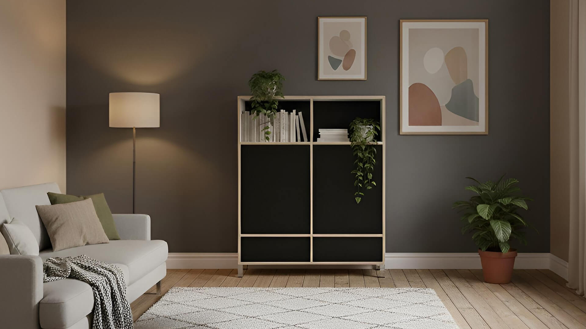 Schlichtes Highboard nach Maß Multiplex