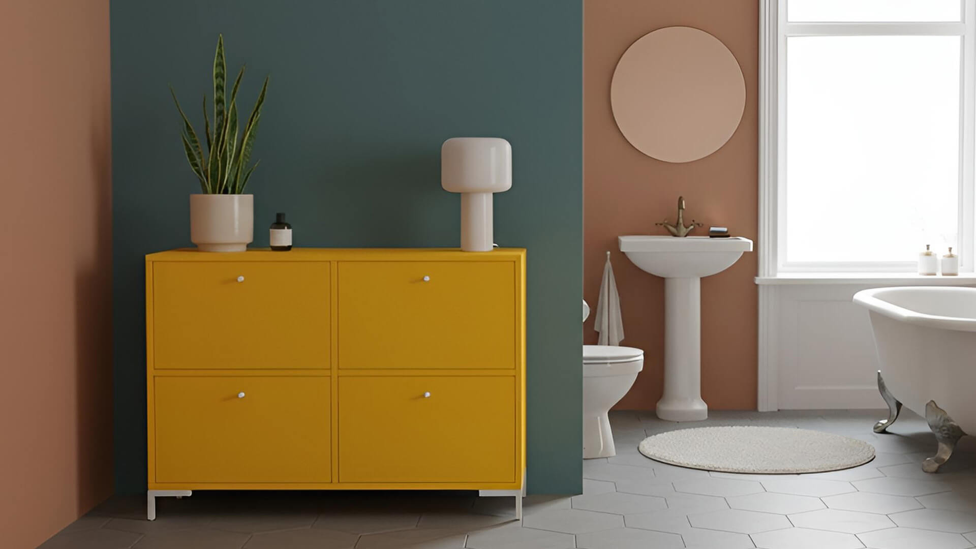 Gelbes Sideboard nach Maß MDF Lackiert