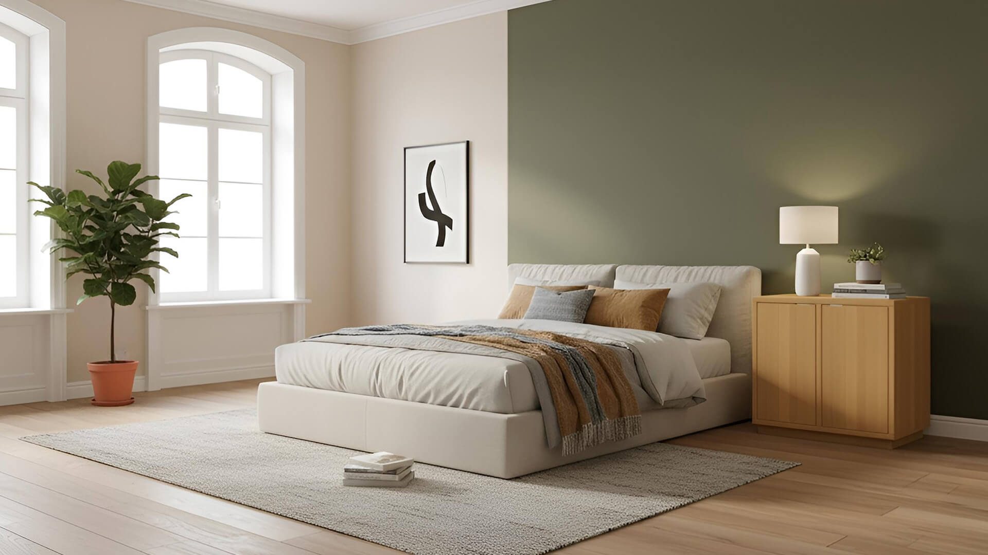 Niedriges Sideboard aus Buche Buche