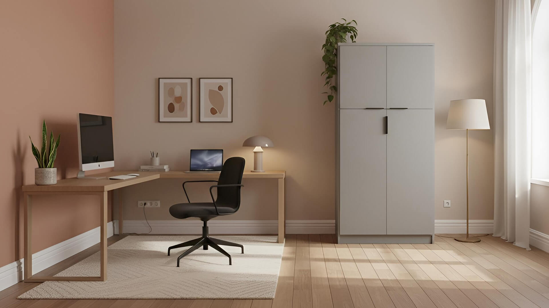 Schlichter Aktenschrank nach Maß Premium Dekore