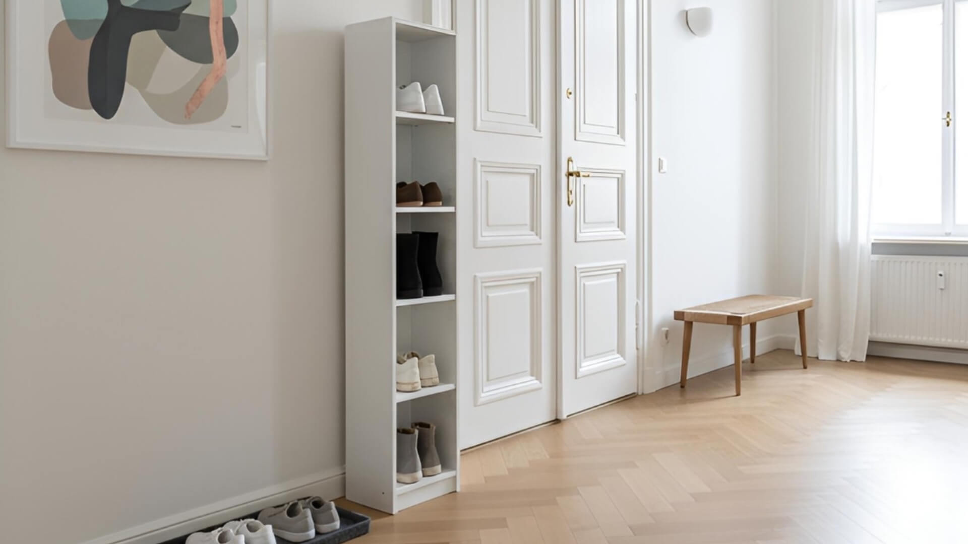 Weißes Bücherregal nach Maß MDF Lackiert