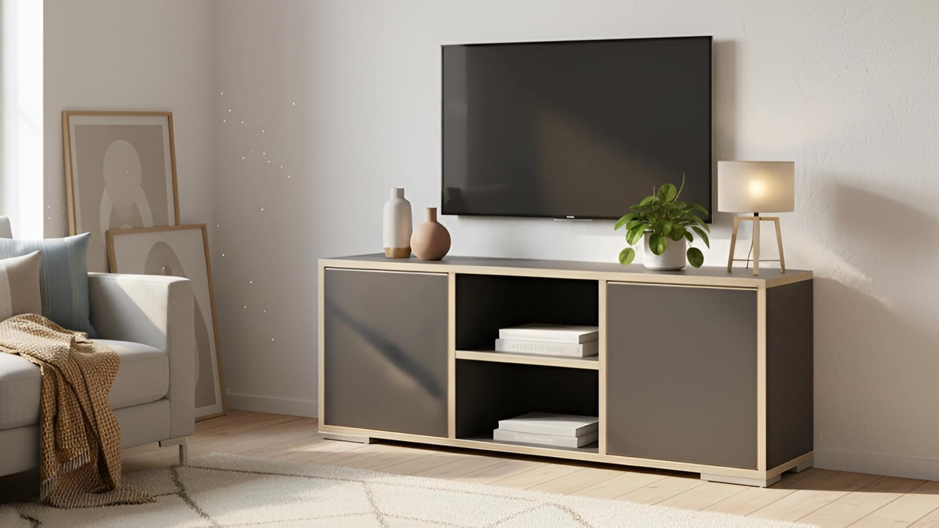 Schlichtes maßgefertigtes Lowboard Premium Dekore