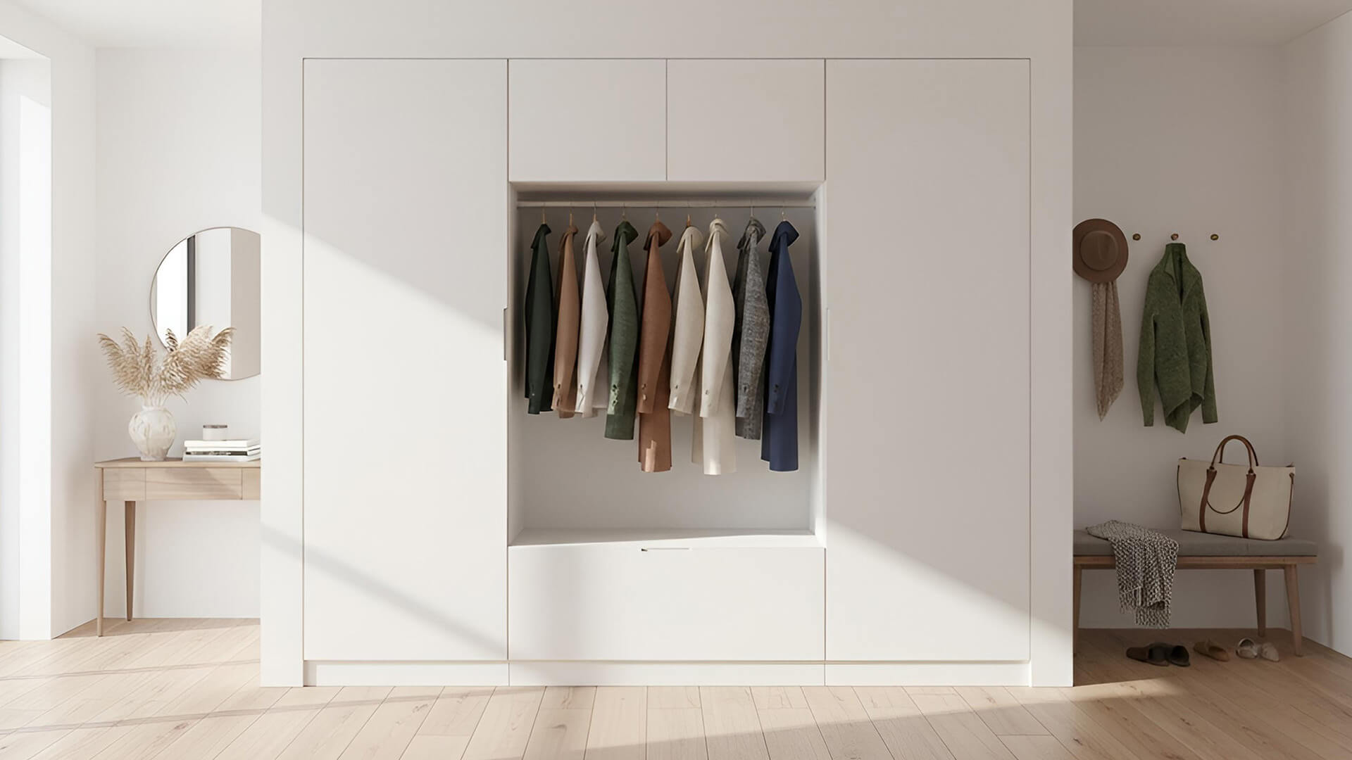 Garderobe als Einbauschrank Premium Dekore