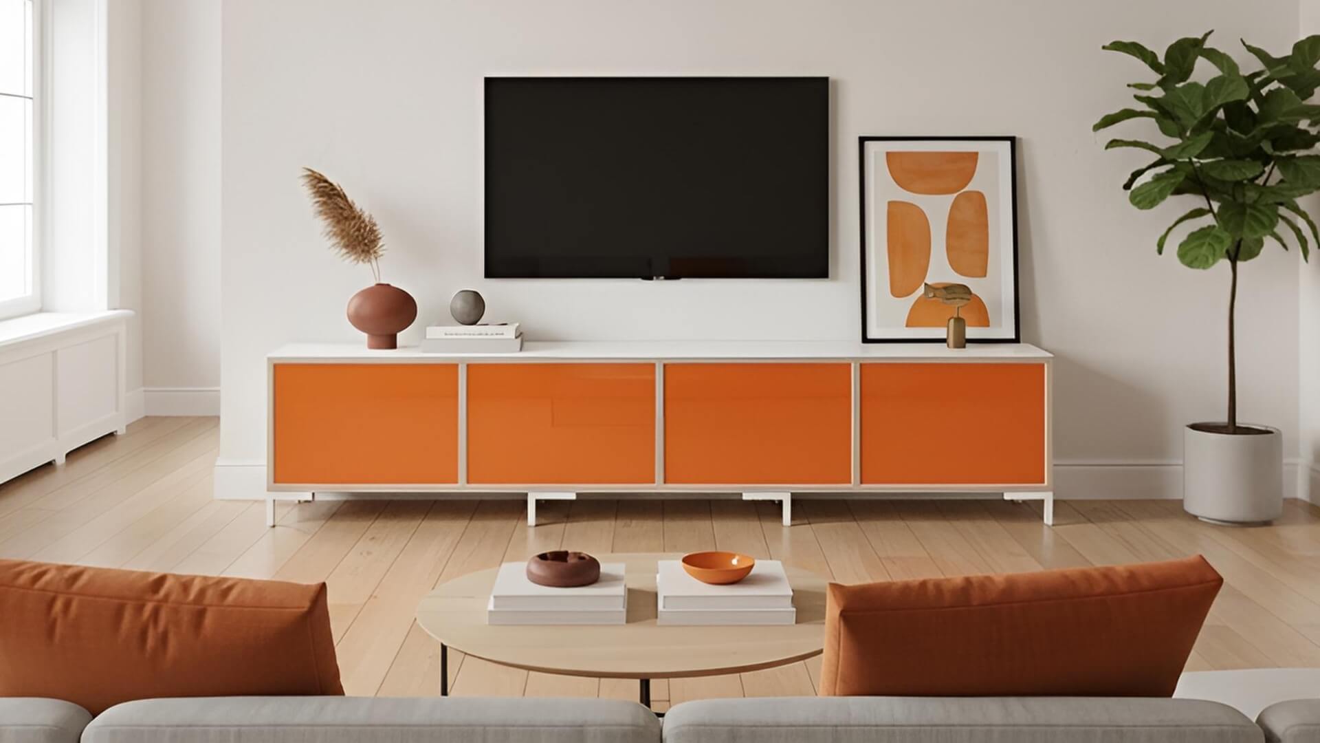 Breites Lowboard nach Maß Premium Dekore