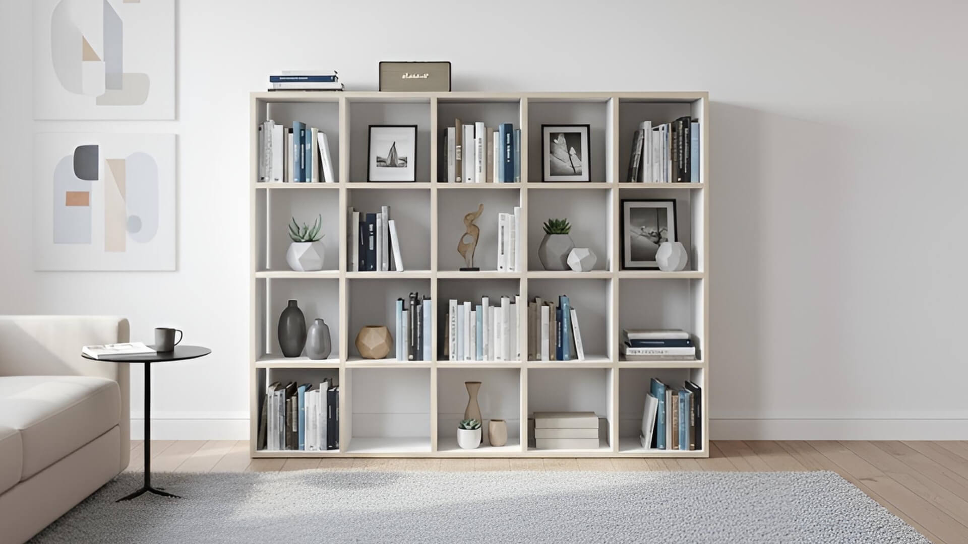 Pickawood Regal nach Maß - Weiß/Grau/Schwarz/Eiche/Buche Premium Dekore