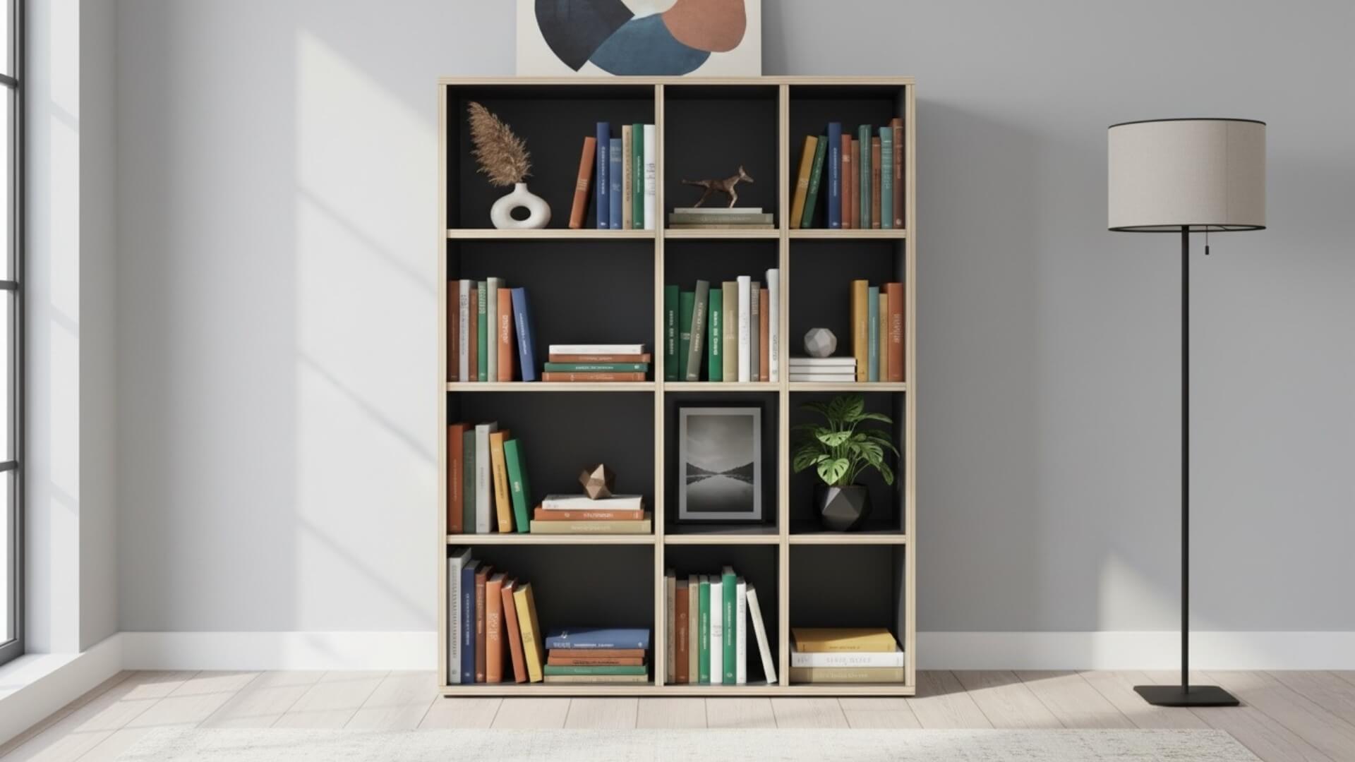 Pickawood Regal - Individualisierbar - Weiß/Grau/Schwarz Premium Dekore