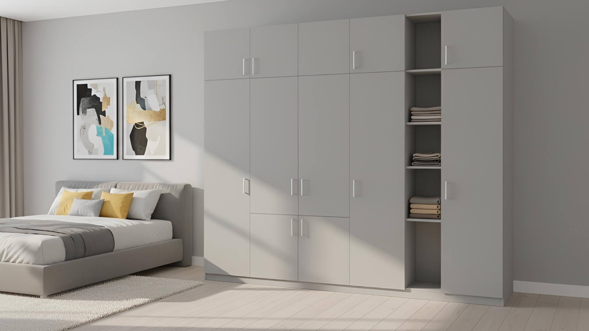 Großer Pickawood Kleiderschrank Premium Dekore