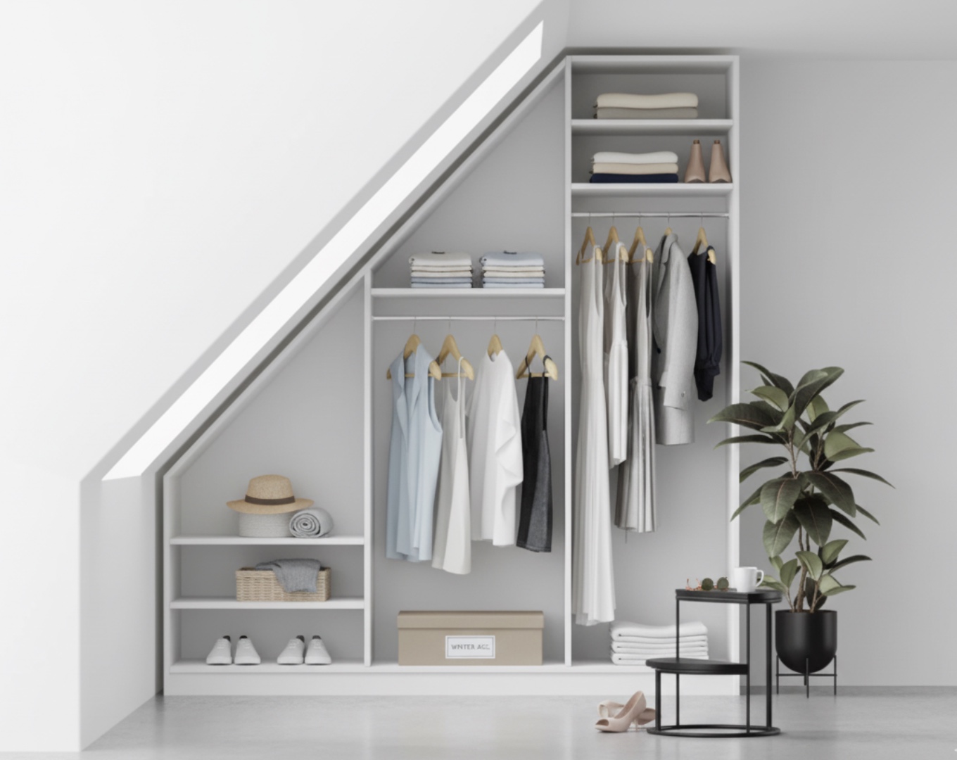 Pickawood Dachschrägenschrank nach Maß Premium Dekore