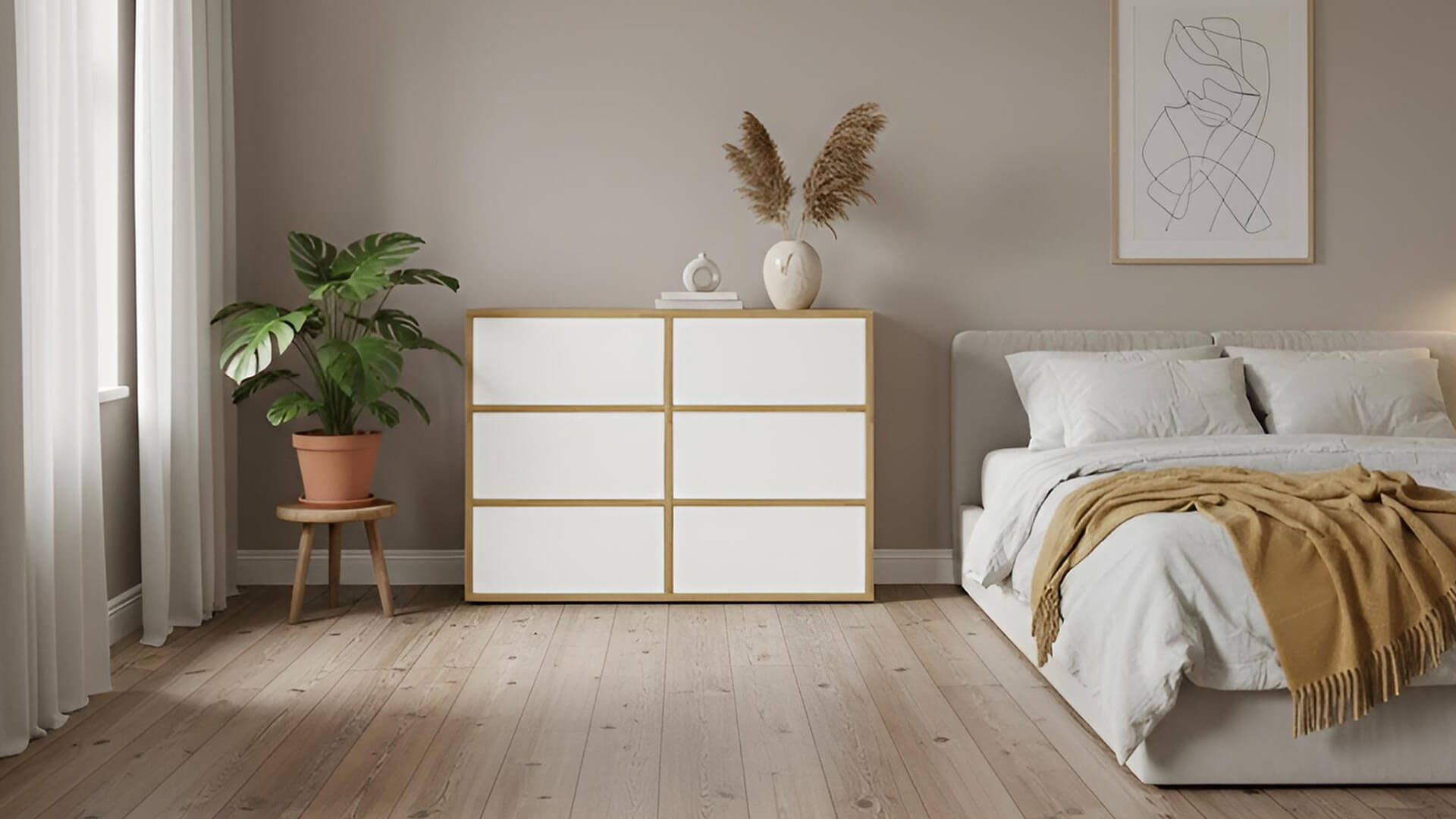 Schlafzimmerkommoden – kostenlose Holzmuster Eiche