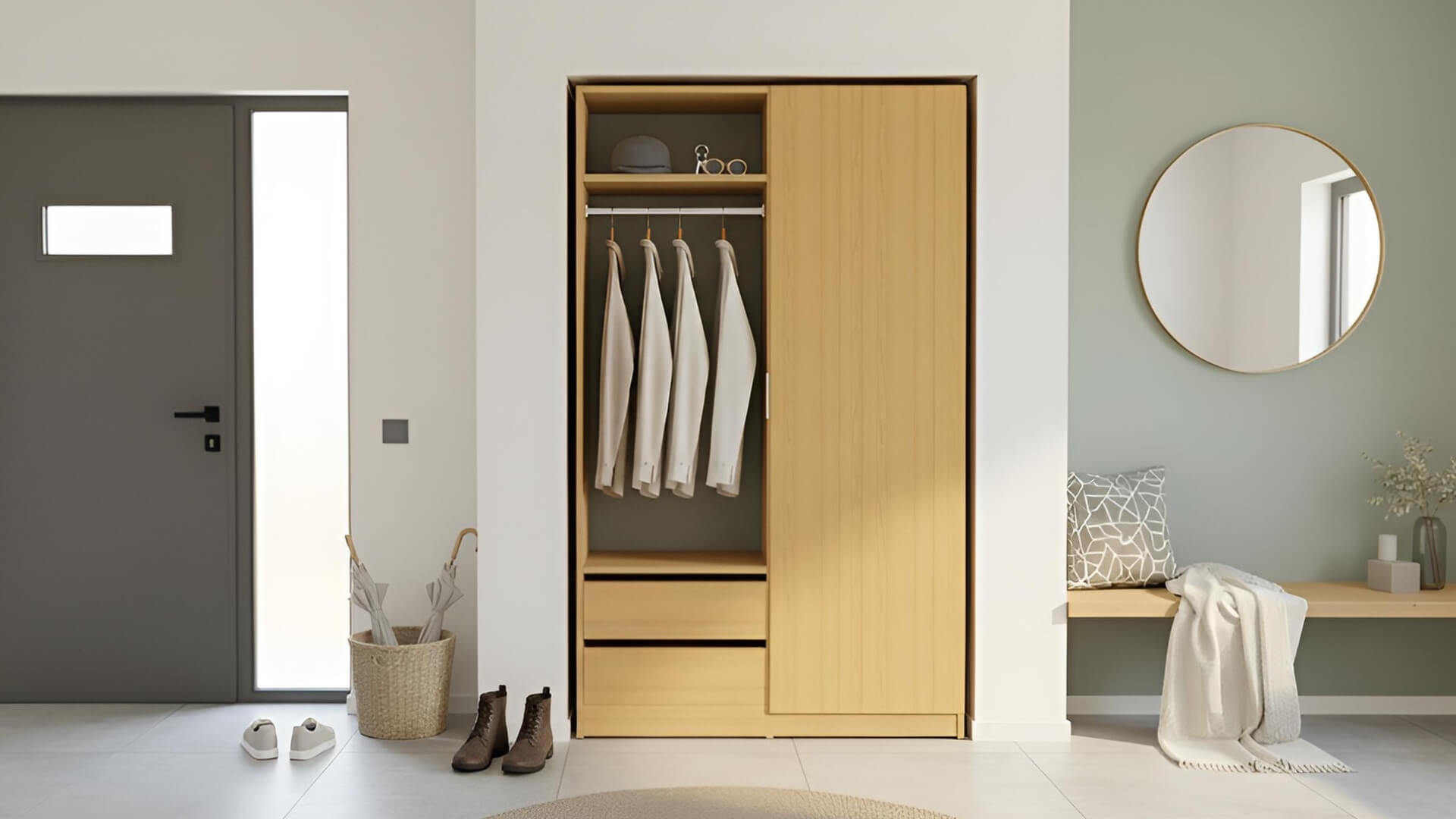Kleiderschrank nach Maß aus Echtholz Furnier Echtholz Furnier