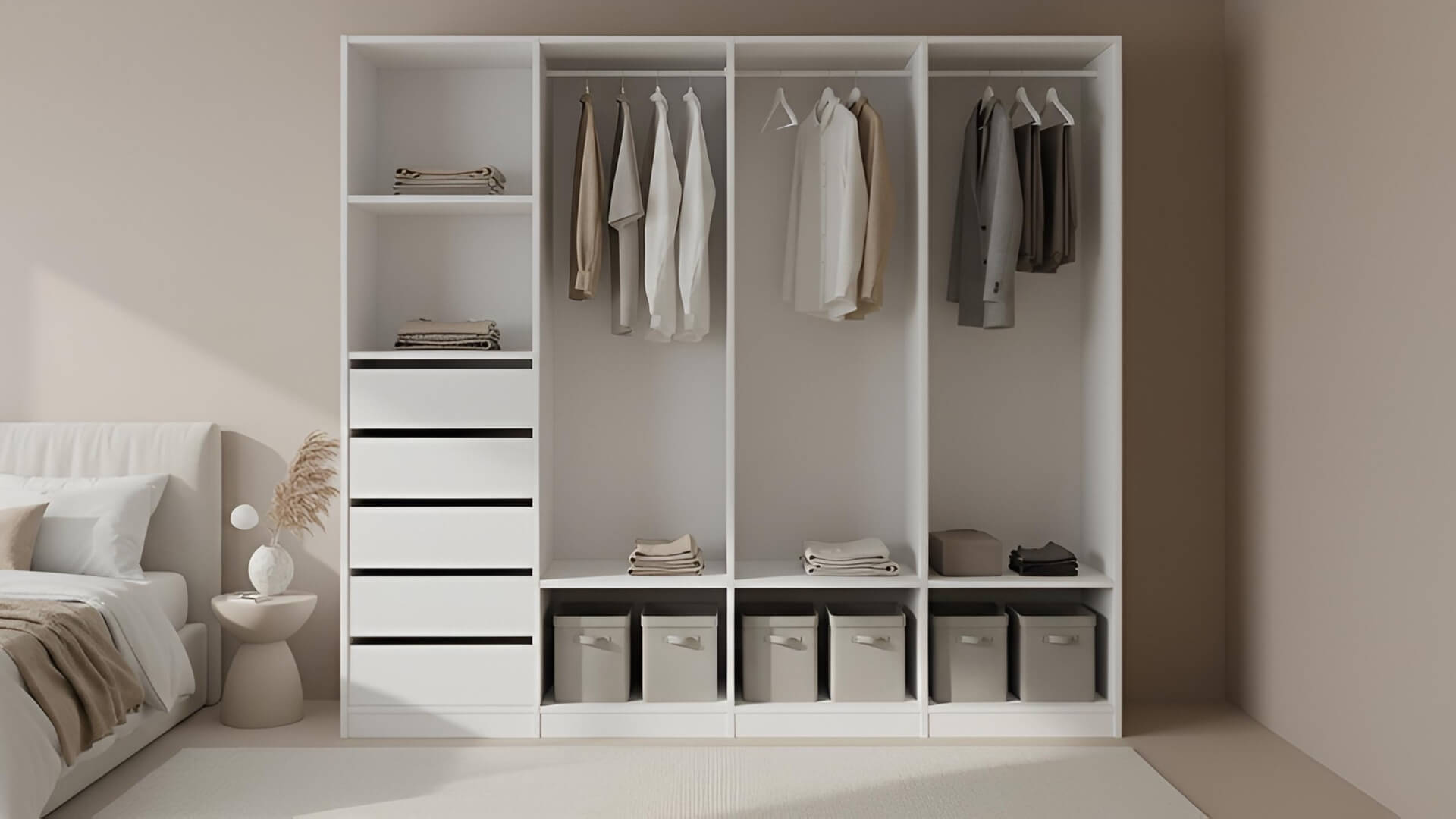 Schlafzimmer-Kleiderschranksystem nach Maß Premium Dekore