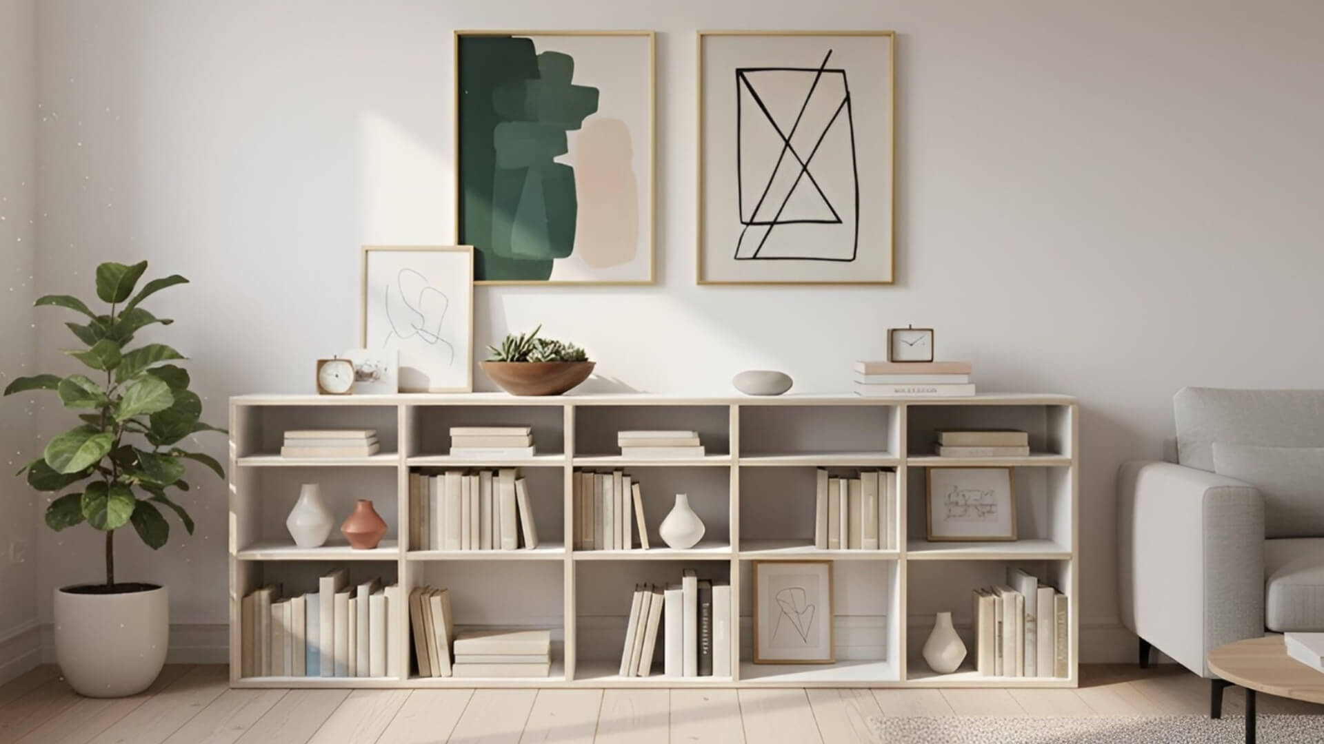 Niedriges Bücherregal Premium Dekore