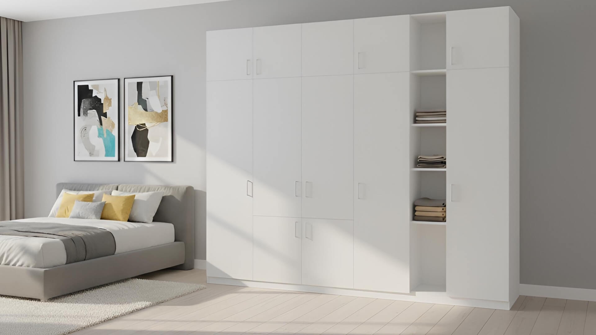 Großer Pickawood Kleiderschrank Premium Dekore