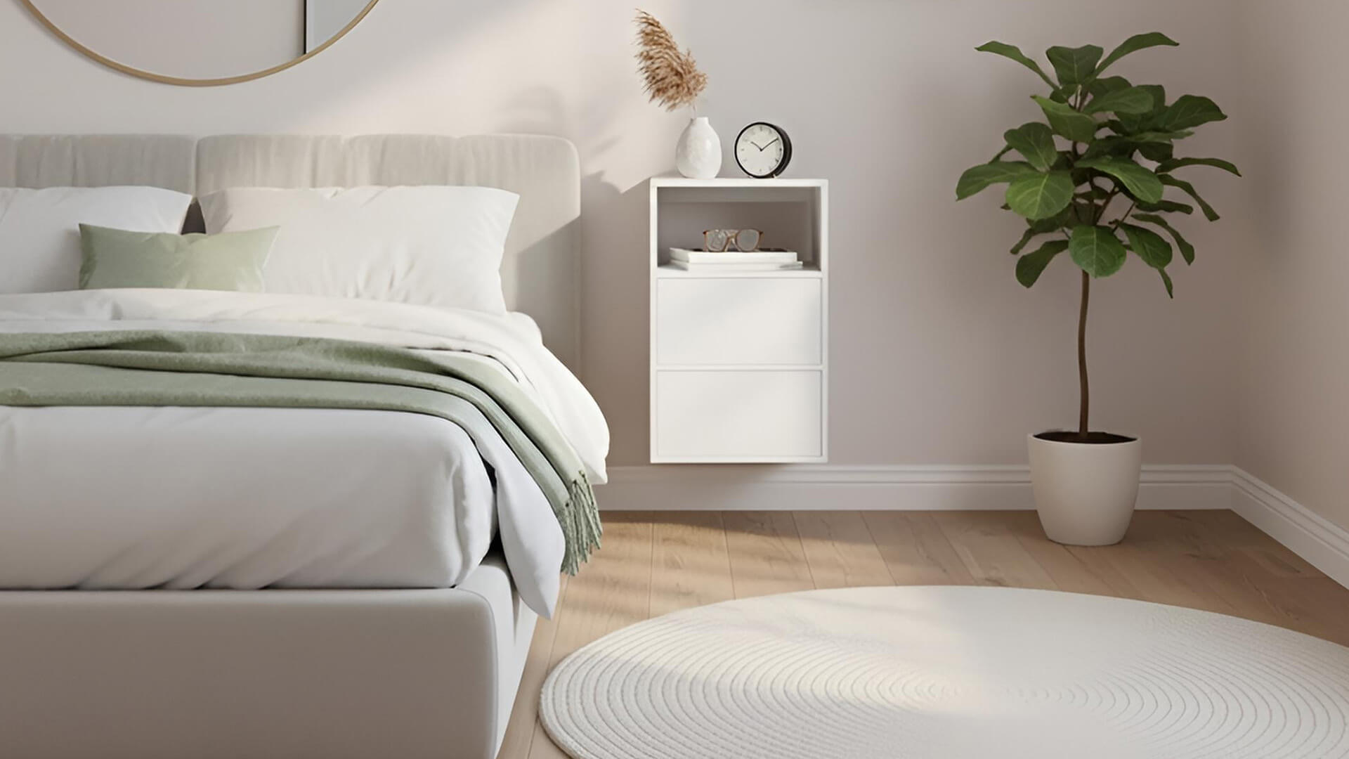 60 cm breites Regal mit Wandhalterung MDF Beschichtet