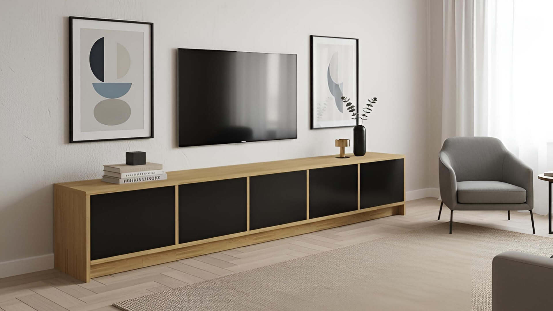 Lowboard nach Maß Eiche