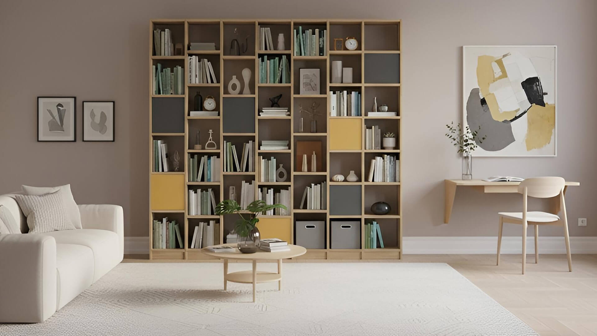 Modernes Bücherregal - Regal wie vom Tischler Eiche