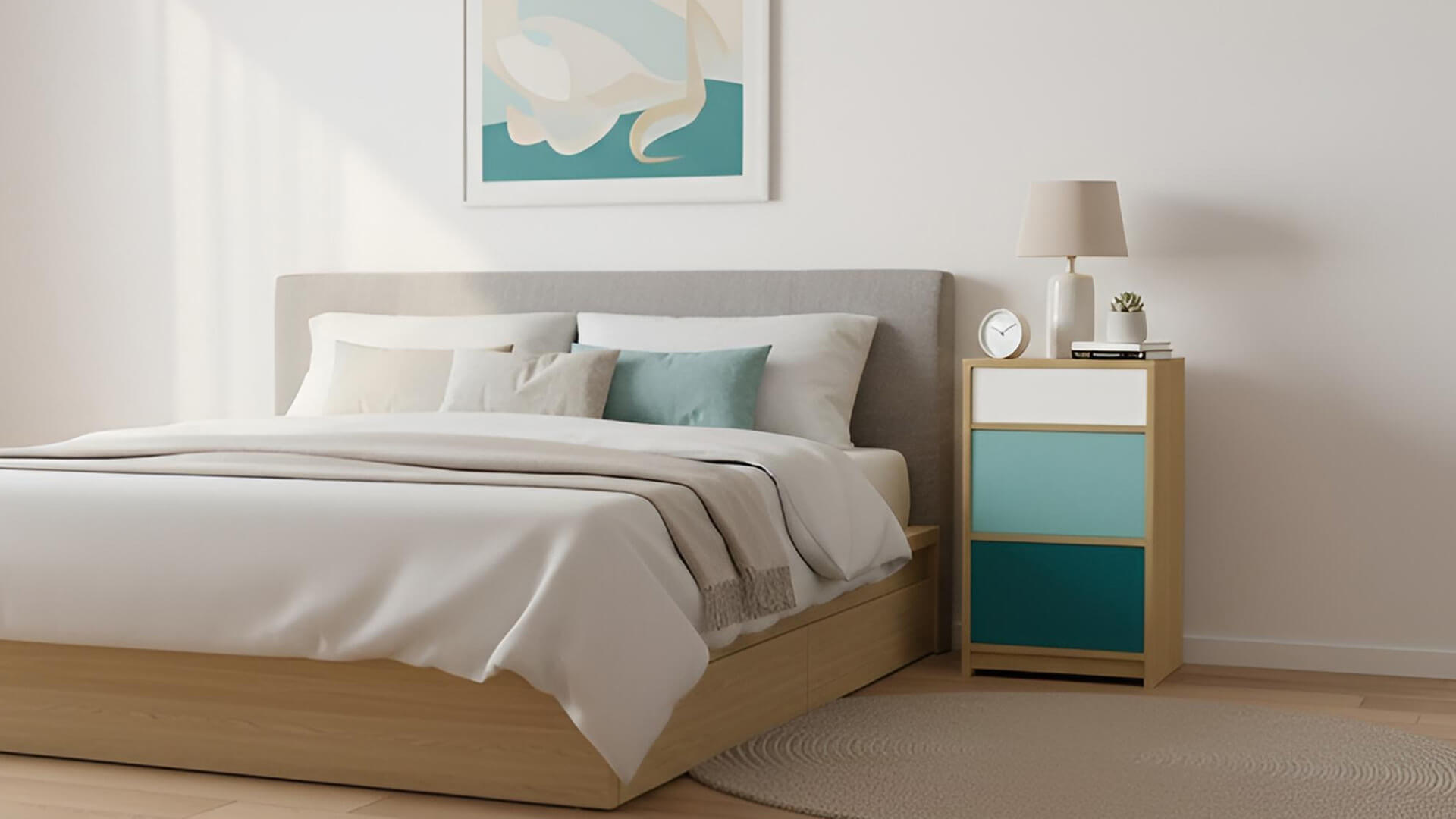 Buntes Sideboard Eiche
